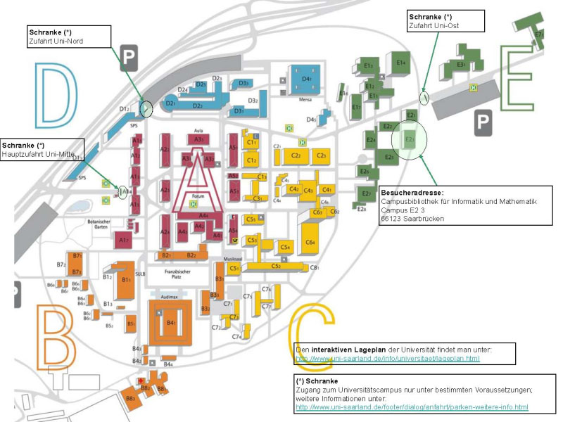 Lageplan Uni